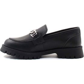 Fast Step 612FA855 Siyah Hakiki Deri Kız Çocuk Casual Ayakkabı