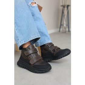 Fast Step 612SFA1586-1 Kahve Hakiki Deri Unisex Çocuk Klasik Bot