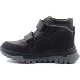 Fast Step 612SFA1586-1 Siyah Hakiki Deri Unisex Çocuk Klasik Bot