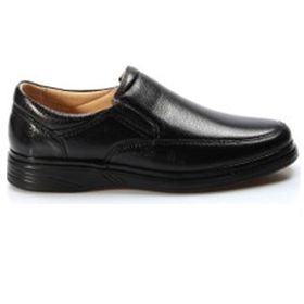 Fast Step 662MA209 Siyah Hakiki Deri Ortopedik Erkek Casual Ayakkabı