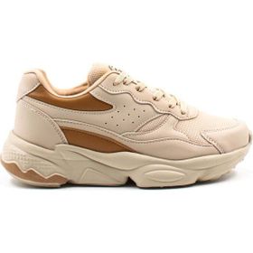 Fast Step 666ZA168 Ekru Taba Kadın Sneaker Ayakkabı