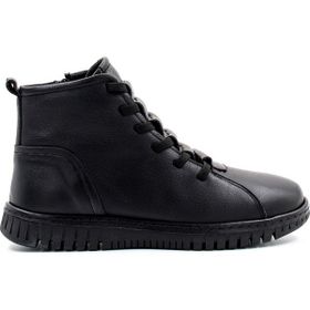 Fast Step 757SZA23662 Siyah Hakiki Deri Klasik Kadın Bot