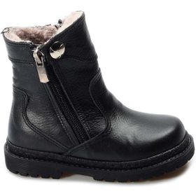 Fast Step 769KXA120 Hakiki Deri Kürklü Siyah Unisex Çocuk Klasik Bot