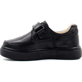 Fast Step 770FA817 Hakiki Deri Siyah Unisex Çocuk Casual Ayakkabı