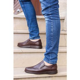 Fast Step 815MA1301 Hakiki Deri Ortopedik Kahve Erkek Casual Ayakkabı