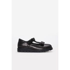 Fast Step 837XA06 Siyah Saten Hakiki Deri Kız Çocuk Casual Ayakkabı