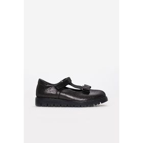 Fast Step 837XA06 Siyah Saten Hakiki Deri Kız Çocuk Casual Ayakkabı