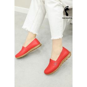 Fast Step 864ZA101 Kırmızı Hakiki Deri Kadın Casual Ayakkabı