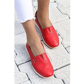 Fast Step 864ZA101 Kırmızı Hakiki Deri Kadın Casual Ayakkabı