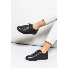Fast Step 934ZA105 Siyah Hakiki Deri Kadın Casual Ayakkabı