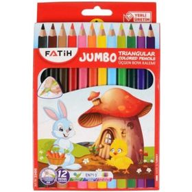 Fatih 12 Adet Üçgen Jumbo Kuruboya
