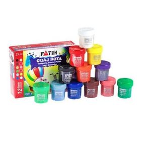 Fatih 12 Renk 12x25 ml =300 ml Guaj Boyası