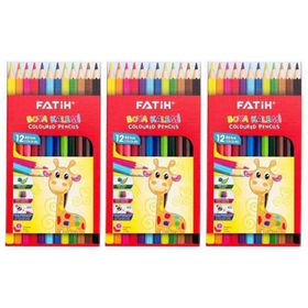 Fatih 12 Renk 3'lü Tam Boy Kuru Boya