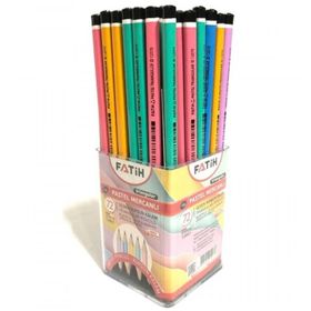 Fatih 12070 Üçgen Mercanlı Pastel Renkli Kurşun Kalem
