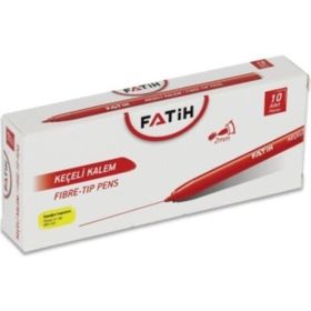 Fatih 34040 Ofis Tipi 10'lu Kırmızı Keçeli Boya Kalemi