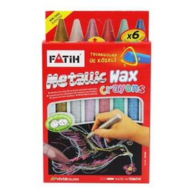 Fatih 6 Renk Metalik Crayon Jumbo Mum Boya