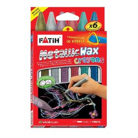 Fatih 6 Renk Metalik Crayon Jumbo Mum Boya