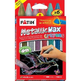 Fatih 6 Renk Metalik Crayon Jumbo Mum Boya