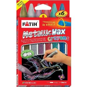 Fatih 6 Renk Metalik Crayon Jumbo Mum Boya