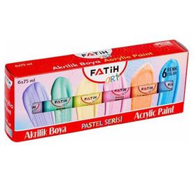 Fatih 6'lı Pastel Renkler 6x75 ml Akrilik Boya