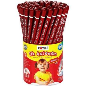 Fatih Jumbo Üçgen Başlangıç Kalemi Kırmızı 72'li Kurşun Kalem