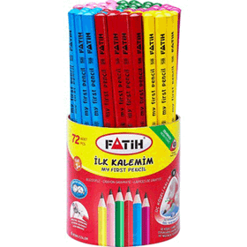 Fatih Jumbo Üçgen Başlangıç Kalemi Renkli 72'li Kurşun Kalem