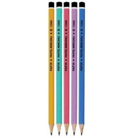 Fatih Pastel Triangular Mercanlı 5'li Set Kurşun Kalem