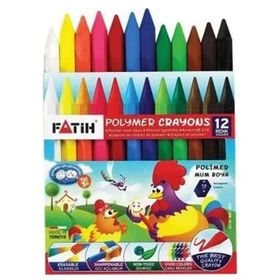 Fatih Polymer Crayons 12 Renk Mum Boya