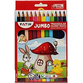 Fatih Triangular Üçgen Jumbo 1 1 12 Renk 3.5 mm Kuru Boya