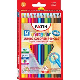 Fatih Tricolor Üçgen Tam Boy 12 Renk Kuruboya
