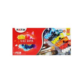 Fatih Tüplü 12 Renk 12 ml Guaj Boyası