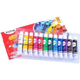 Fatih Tüplü 12 Renk 12 ml Guaj Boyası