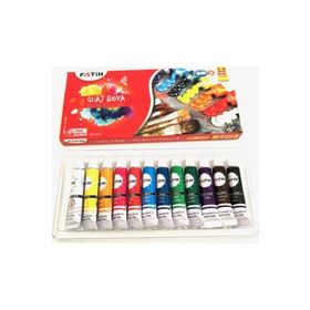 Fatih Tüplü 12 Renk 12 ml Guaj Boyası
