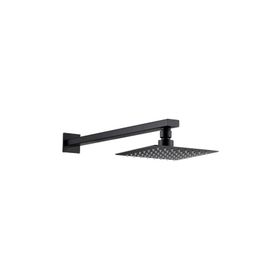 Fause Ankastre Borulu Kare Slim Metal 20x20 cm Siyah Duş Başlığı