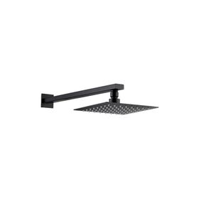 Fause Ankastre Borulu Kare Slim Metal 25x25 cm Siyah Duş Başlığı