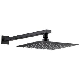 Fause Ankastre Borulu Kare Slim Metal 30x30 cm Siyah Duş Başlığı