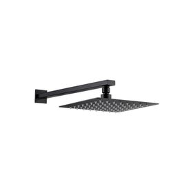 Fause Ankastre Borulu Kare Slim Metal 30x30 cm Siyah Duş Başlığı