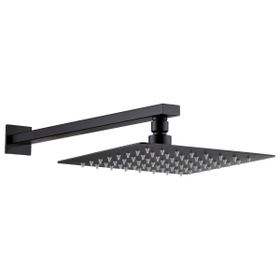 Fause Ankastre Borulu Kare Slim Metal 30x30 cm Siyah Duş Başlığı
