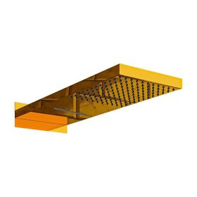 Fause Ankastre Panel Tepe Duş Başlığı Şelale Altın KTD110-G Tepe Duş Başlığı