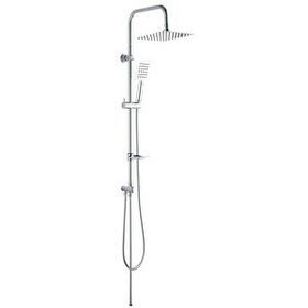 Fause KDS101 Slim Çelik Başlıklar Kolonlu Tepe Duş Seti