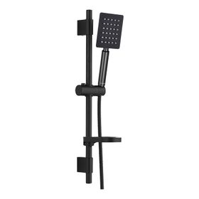 Fause KSS104 Siyah Çelik Başlık Sürgülü Duş Seti