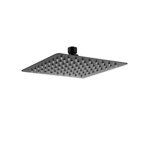 Fause KTD101-B Kare Slim 304 Metal 20x20 Cm Siyah Tepe Duş Başlığı