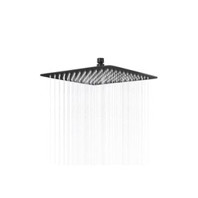 Fause KTD102-B Kare Slim 304 Metal 25x25 cm Siyah Tepe Duş Başlığı