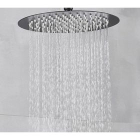 Fause KTD106-B Oval Slim 304 Metal 25 cm Siyah Tepe Duş Başlığı