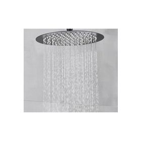 Fause KTD106-B Oval Slim 304 Metal 25 cm Siyah Tepe Duş Başlığı