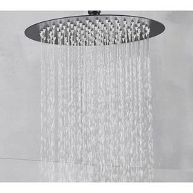 Fause KTD106-B Oval Slim 304 Metal 25 cm Siyah Tepe Duş Başlığı