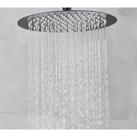 Fause KTD106-B Oval Slim 304 Metal 25 cm Siyah Tepe Duş Başlığı