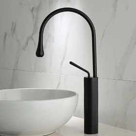 Fause Pelicano Siyah KSL105-B Yüksek Çanak Lavabo Bataryası