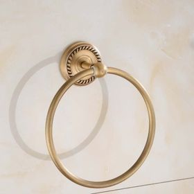 Fause Vintage Antik Pirinç Halka Daire Havluluk