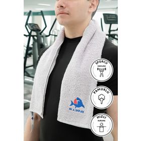 Favora 105x30 cm Gri GYM Fitness Plates Boks Tenis Sporcu Antrenman Havlusu